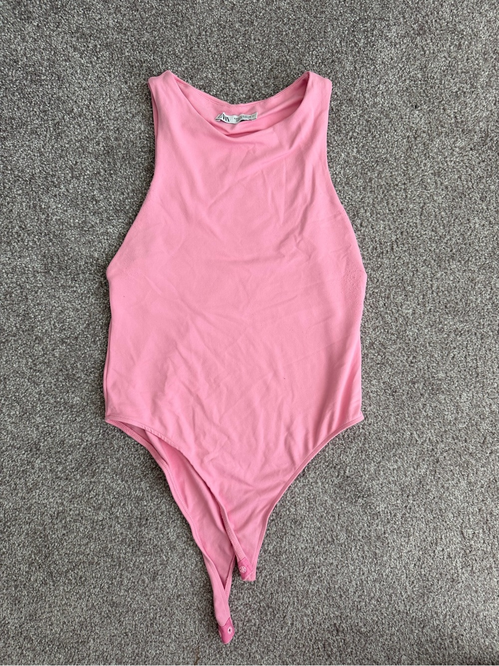 Zara Pink Sleeveless Bodysuit